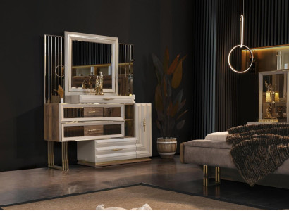 Schminktisch Frisiertisch Schminkkonsole Konsolentisch Beige Mädchen