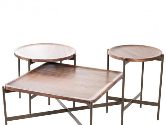 Wohnzimmer Set 3tlg Modern Möbel Couchtisch mit 2x Beistelltisch Design