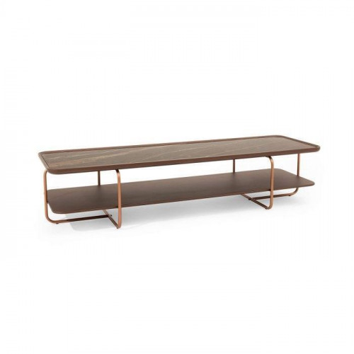 Modern Couchtisch Gold Farbe mit Porzellan Arbeitsplatte Stilvoll neu