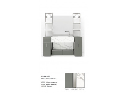 Grauer Badezimmerschrank Badezimmermöbel Badezimmerschrank klassische Möbel