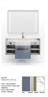 Blauer Badezimmerschrank Badezimmermöbel Regal Badezimmerschrank Holzregale