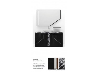 Schwarz Badezimmer Waschbecken Armaturen Badezimmer Möbel Italien Stil Neu