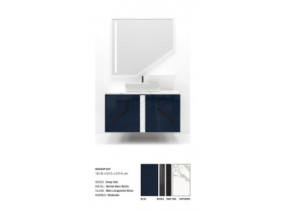 Blauer Badezimmerschrank Badezimmermöbel Regal Badezimmerschrank Holzregale