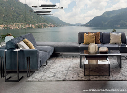 Wohnzimmermöbel L Form Sofa für Wohnzimmer Couchtisch Massivholzsofa Design 2tlg