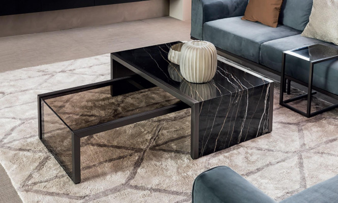 Wohnzimmermöbel L Form Sofa für Wohnzimmer Couchtisch Massivholzsofa Design 2tlg