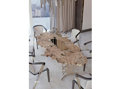 Echtholz Tisch Design Tische Holz Esszimmer Wohnzimmer klassisches Esszimmer neu