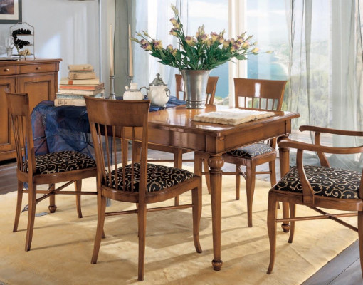 Möbel Einrichtung Gruppe Tisch + 4 Stuhl Set 5tlg. Esstisch Garnitur Esszimmer