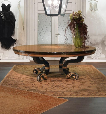 Esszimmer Tische Runde Möbel Esstisch Luxus Rund Tisch Massiv Holz Italien Neu