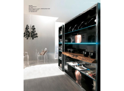 Wohnzimmer Schrank Bücherregal Holz Büroschrank Regal Schränke Vitrine Italien