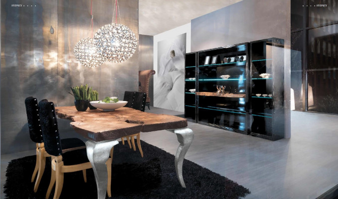 Wohnzimmer Schrank Bücherregal Holz Büroschrank Regal Schränke Vitrine Italien