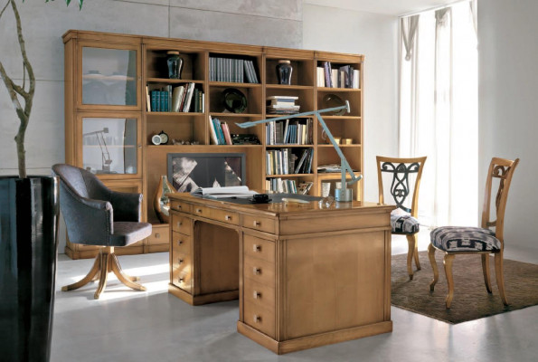 Italienische Möbel Büro Tisch Einrichtung Möbel Schreibtisch Echtholz Tische Neu