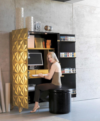 Schrank Holz Schreibtisch Computer Tische Möbel Sideboard Hochschrank Kommode