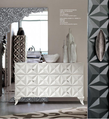 Wandspiegel Klassisches Holz Rechteckig Spiegel Design Silber Schlafzimmer Neu
