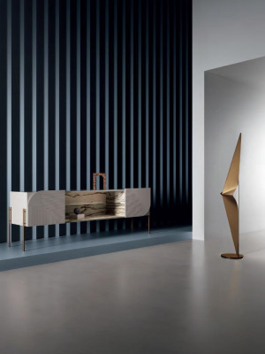 Sideboard Wohnzimmermöbel Sideboard Glasablage Design Bizzotto Naturholzmöbel