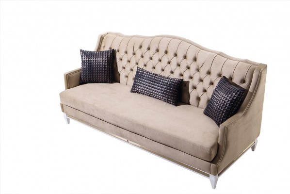 Moderne Wohnzimmer Sofagarnitur Polster Dreisitzer Designer Sessel 3tlg