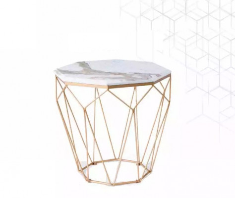 Beistelltisch Wohnzimmer Möbel Material Metall weiß Design Modern