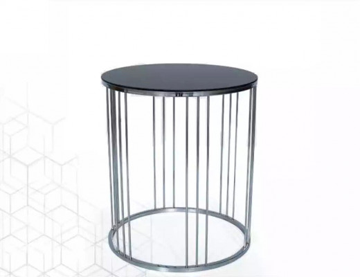 Beistelltisch Wohnzimmer Möbel Material Edelstah schwarz Design Modern