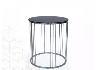 Beistelltisch Wohnzimmer Möbel Material Edelstah schwarz Design Modern