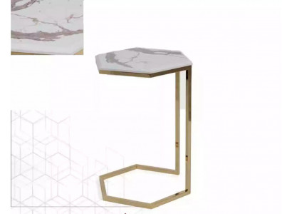 Beistelltisch Wohnzimmer Möbel Material Edelstah gold Edelstahl Design