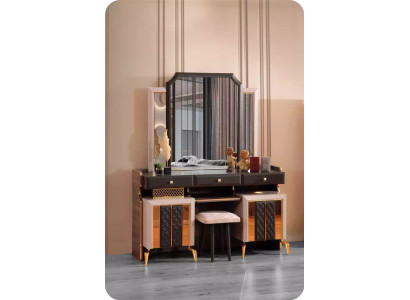 Schminktisch Spiegel Luxus Konsoletisch Schlafzimmer Schmink Schwarz