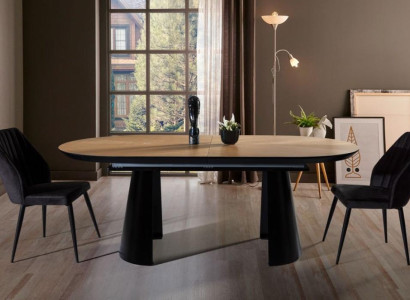 Esszimmertisch Ovaler Esstisch Ausziehbarer Küchentisch Holz Braun