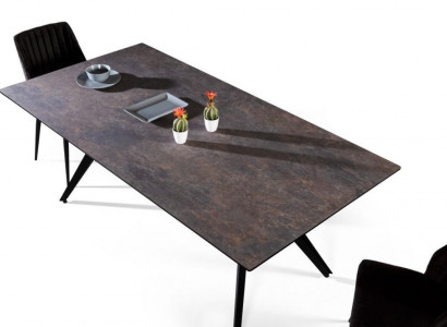 Ausziehbarer Esstisch Esszimmertisch Küchentisch Holz Schwarz Tisch