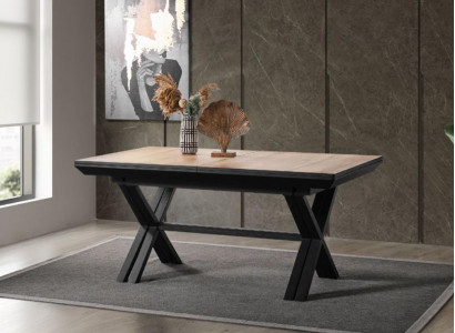 Groß Tisch Konferenztische Esszimmertisch Ausziehbarer Holz Braun XXL