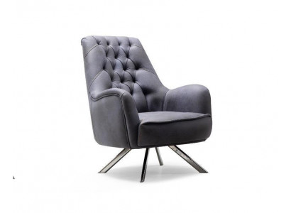 Sessel Design Couch Sofa Relax Textil Polster Sitzer Luxus Grau Neu