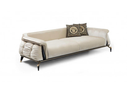 Stilvoll Sofa 3 Sitzer Wohnzimmer Perfekt Textil Sofa Polster Couchen