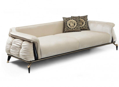 Stilvoll Sofa 3 Sitzer Wohnzimmer Perfekt Textil Sofa Polster Couchen