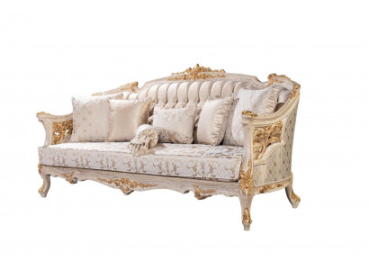 Chesterfield 3 Sitzer Designer Sofa Luxus Polster Sofas Couchen Stoff Textil Neu