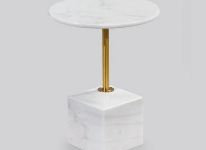 Kleiner Weißer Beistelltisch Kunstmarmor Wohnzimmer Möbel Ablagetische