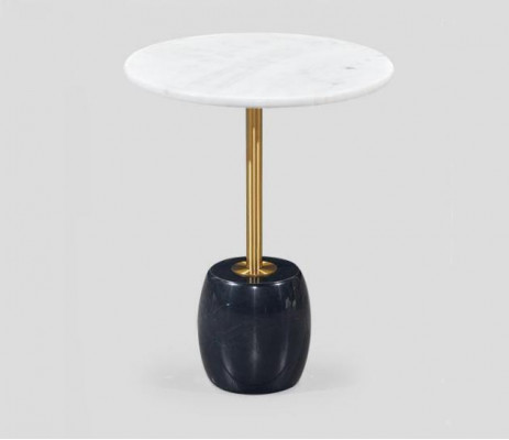 Designer Runder Beistelltisch Mit Marmorplatte Hochwertiger Couchtisch