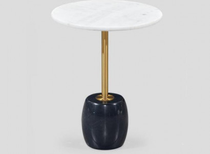 Designer Runder Beistelltisch Mit Marmorplatte Hochwertiger Couchtisch
