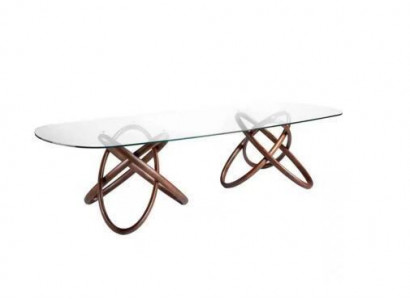 Designer Moderner Esszimmer Tisch Luxus Ovaler Glastisch Glas Möbel Neu