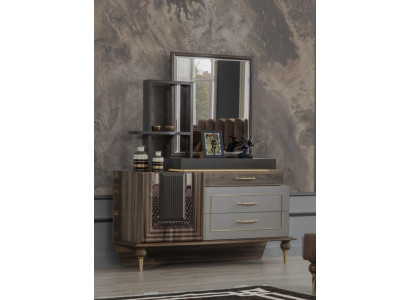 Schminktisch Konsolentisch Luxus Möbel Braun Design Holz Konsolen Neu