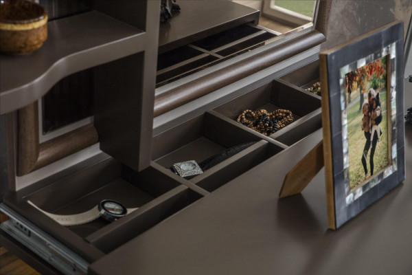 Schminktisch Konsolentisch Luxus Möbel Braun Design Holz Konsolen Neu