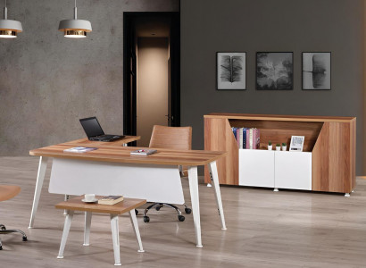 Büromöbel Weiß Set 3tlg Eckbürotisch Komplettbüro Schrank Holz Gruppe