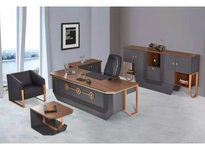 Büromöbel-Set Luxus Arbeitszimmermöbel Schreibtisch Schränke Couchtisch