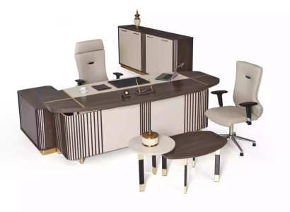 Moderne Arbeitszimmer Einrichtung Büromöbel Designer Office Möbel 3tlg