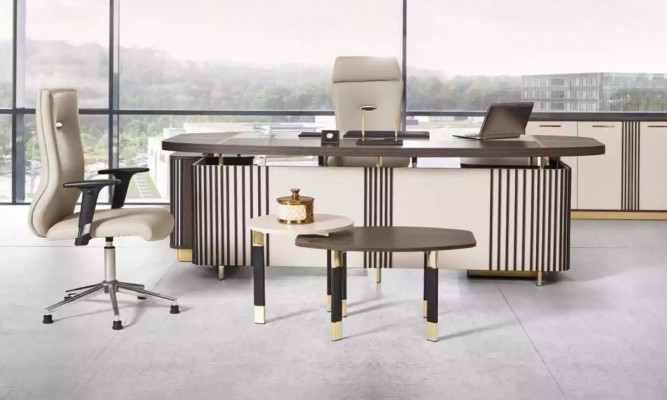 Moderne Arbeitszimmer Einrichtung Büromöbel Designer Office Möbel 3tlg