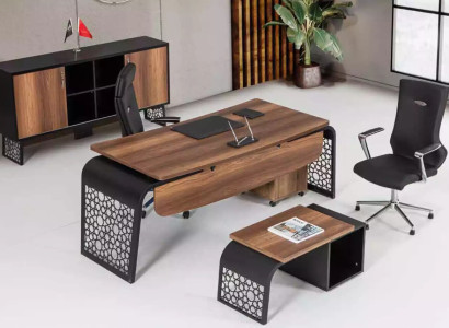 Moderner Holt Büro Eckschreibtisch Büroschrank Aktenschrank Couchtisch