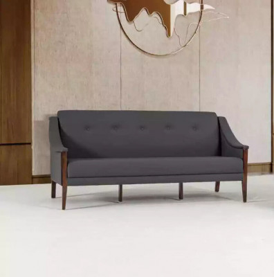Graue Polster Sofagarnitur Dreisitzer Sessel Komplettes Modern 2tlg Neu