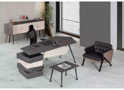 Büro Set Schreibtisch Arbeitszimmer Komplett 3 tlg Büro Einrichtung Neu