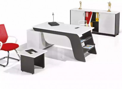 Weißes Büro Set Eckschreibtisch Büromöbel Schrank Couchtisch 3tlg Neu