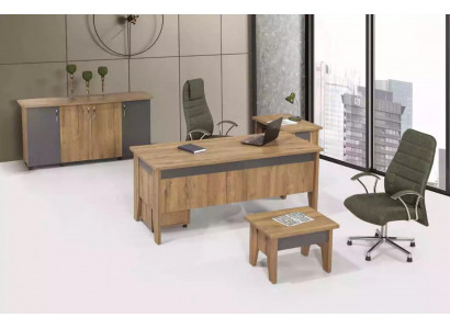 Holzmöbel Arbeitszimmer Set Büromöbel Schreibtisch Büroschrank 4tlg