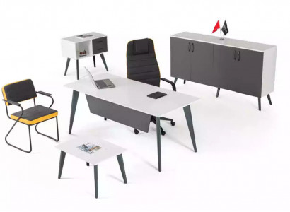 Arbeitzimmer Büroset 4 tlg Büro Office Schreibtisch Designer Möbel Neu