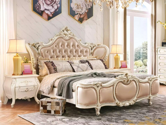 Schlafzimmer möbel Bett 2x Nachttische Luxus-Set Neu klassische Möbel 3tlg