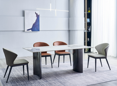 Esszimmer Möbel Moderner Esstisch 6x Polsterstühle Designer Essgruppe