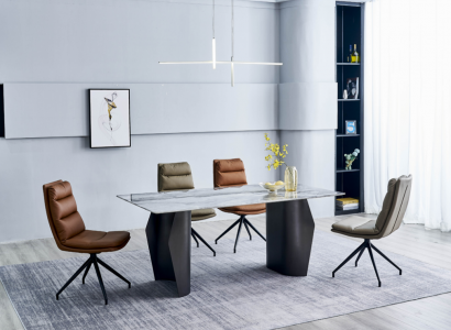 Esszimmer Set Esstisch 6x Stühle Polsterstühle Designer Luxus Möbel